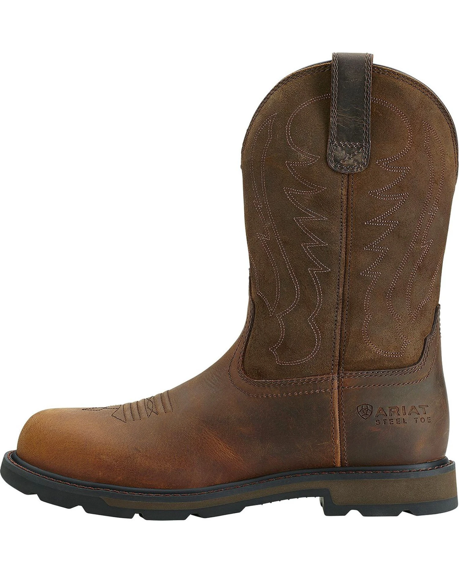 Ariat Men's Groundbreaker Pull On Work Boots - Steel Toe 2 Ariat Men's Groundbreaker Pull On Work Boots - Steel Toe - Image 2