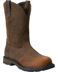 Ariat Men's Groundbreaker Pull On Work Boots - Steel Toe