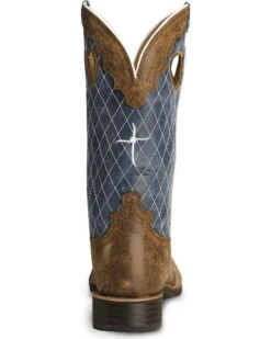 Twisted X Men's Distressed Ruff Stock Western Boots - Broad Square Toe -Western Denim Store 036B30 B1 BK