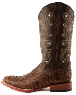 Ferrini Men's Caiman Croc Print Western Boots - Broad Square Toe -Western Denim Store 036G45 36 P3