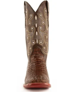 Ferrini Men's Caiman Croc Print Western Boots - Broad Square Toe -Western Denim Store 036G45 7059 P4