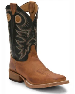 Justin Men's Caddo Bent Rail Western Boots - Broad Square Toe