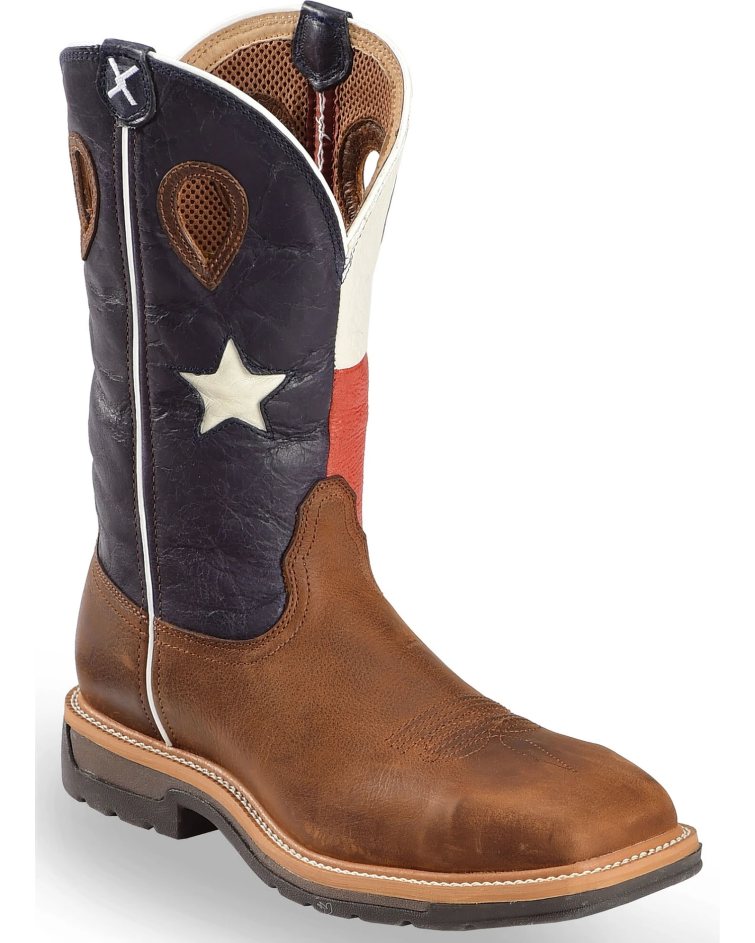 Twisted X Men's 12" Lite Cowboy Flag Steel Toe Work Boots 1 Twisted X Men's 12" Lite Cowboy Flag Steel Toe Work Boots