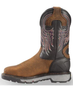 Justin Men's Tanker Western Work Boots - Steel Toe -Western Denim Store 050V74 JJ LT