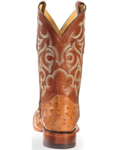 Justin Men's Full Quill Ostrich Western Boots -Western Denim Store 066A49 38 BK