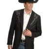 Scully Men's Floral Embroidery Western Jacket