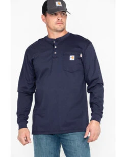 Carhartt Men's FR Henley Long Sleeve Work Shirt