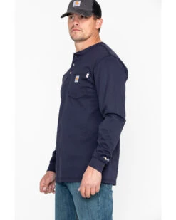 Carhartt Men's FR Henley Long Sleeve Work Shirt -Western Denim Store 086975 85 P3
