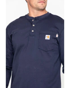 Carhartt Men's FR Henley Long Sleeve Work Shirt -Western Denim Store 086975 85 P4