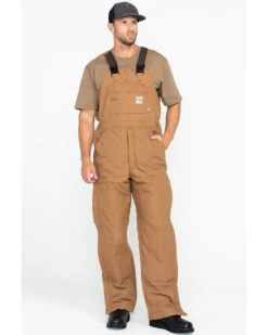 Carhartt Men's FR Duck Quilt-Lined Bib Overalls -Western Denim Store 086N74 JH P6