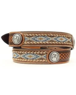 Ariat Men's Aztec Concho Belt -Western Denim Store 120K64 19 D2