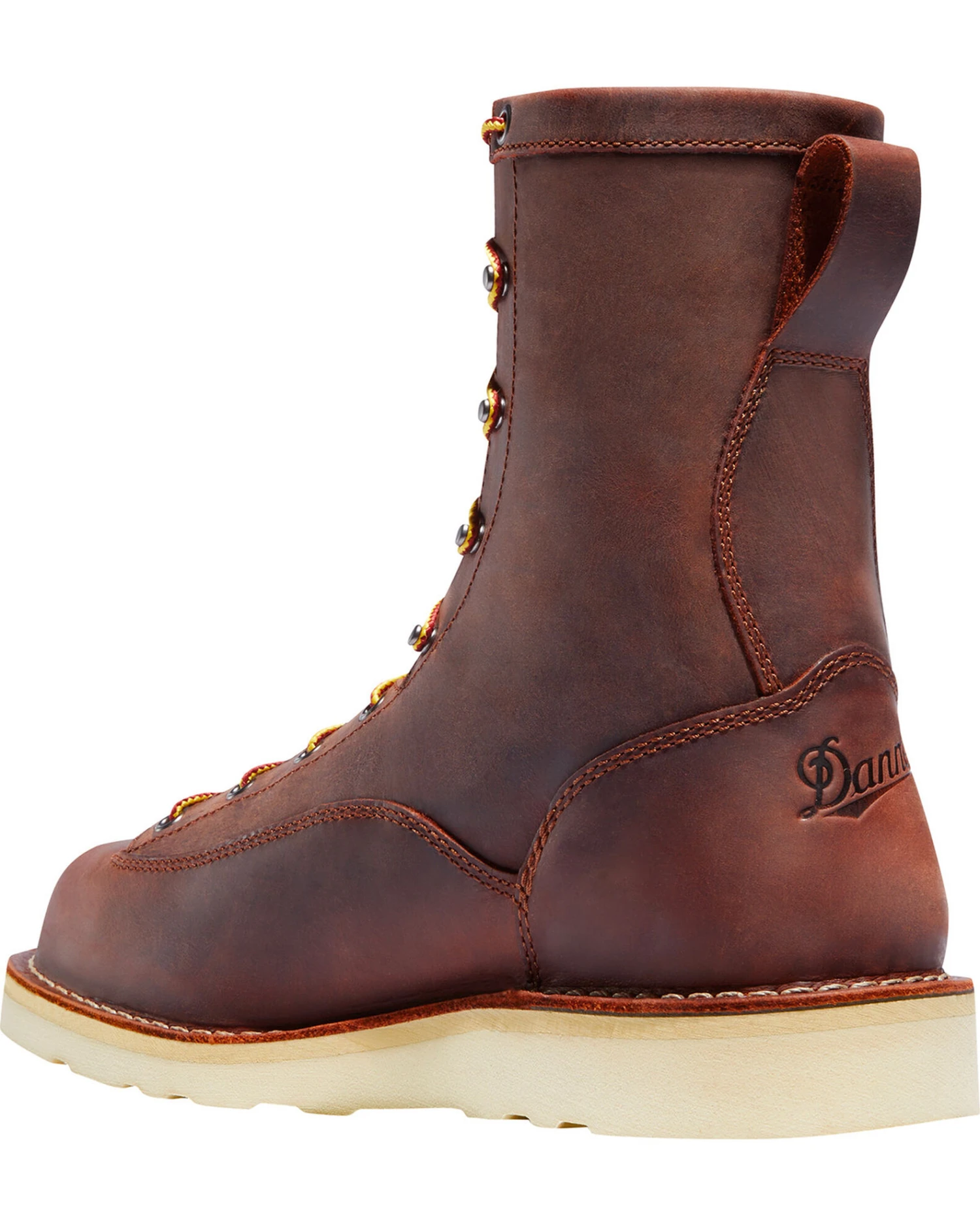 Danner Men's Brown Bull Run 8" Work Boots - Plain Toe 2 Danner Men's Brown Bull Run 8" Work Boots - Plain Toe - Image 2