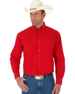 George Strait By Wrangler Men's Long Sleeve Western Shirt