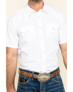 Gibson Men's Solid Short Sleeve Pearl Snap Western Shirt -Western Denim Store 2000211598 100 P4