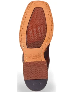 Justin Bent Rail Men's Navigator Western Boots - Square Toe -Western Denim Store 2000217438 200 BM