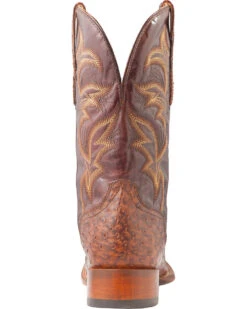 El Dorado Men's Handmade Full Quill Ostrich Stockman Boots - Broad Square Toe -Western Denim Store 2000221953 221 BK