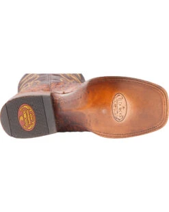 El Dorado Men's Handmade Full Quill Ostrich Stockman Boots - Broad Square Toe -Western Denim Store 2000221953 221 BM