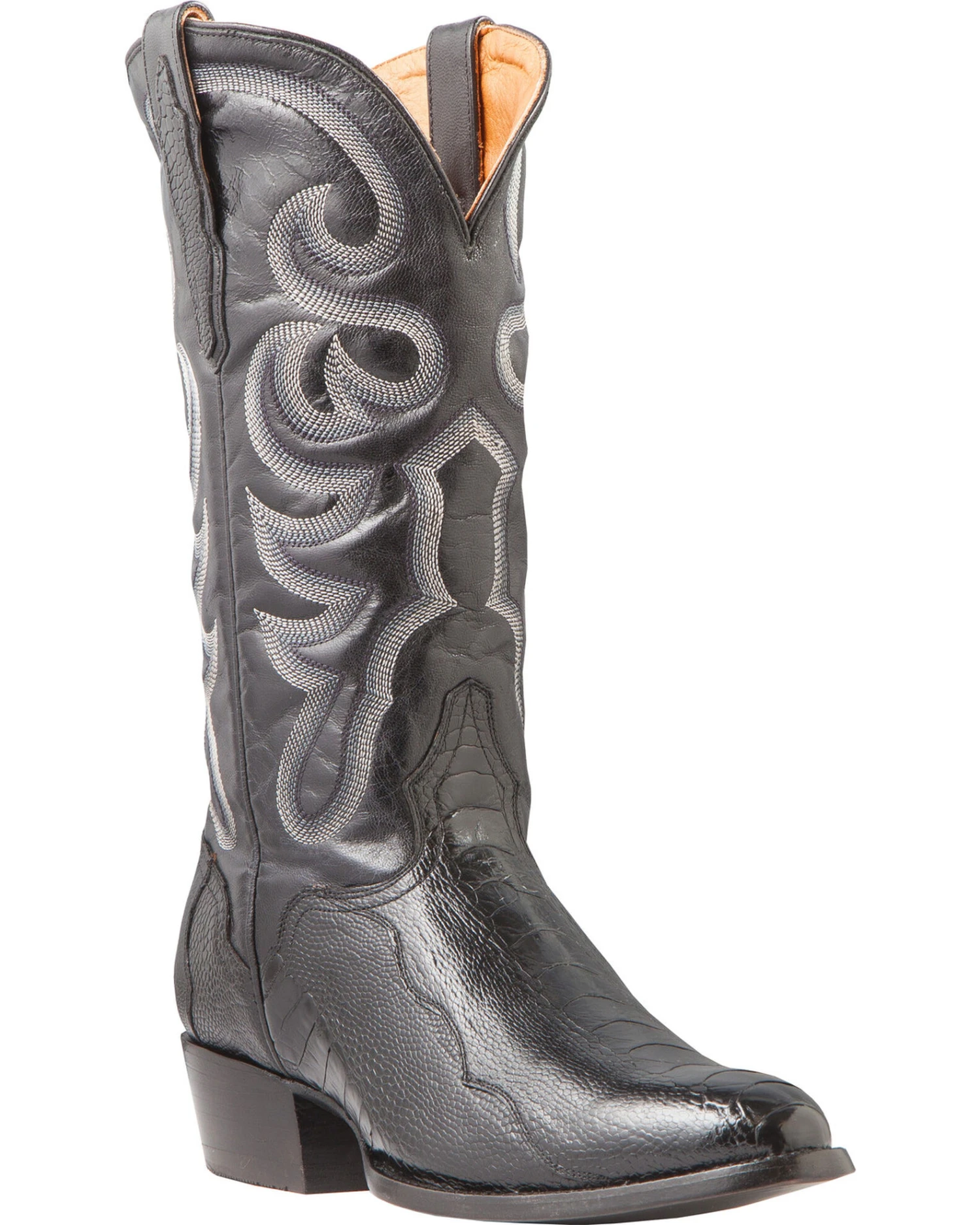 El Dorado Men's Handmade Ostrich Leg Western Boots - Medium Toe 1 El Dorado Men's Handmade Ostrich Leg Western Boots - Medium Toe