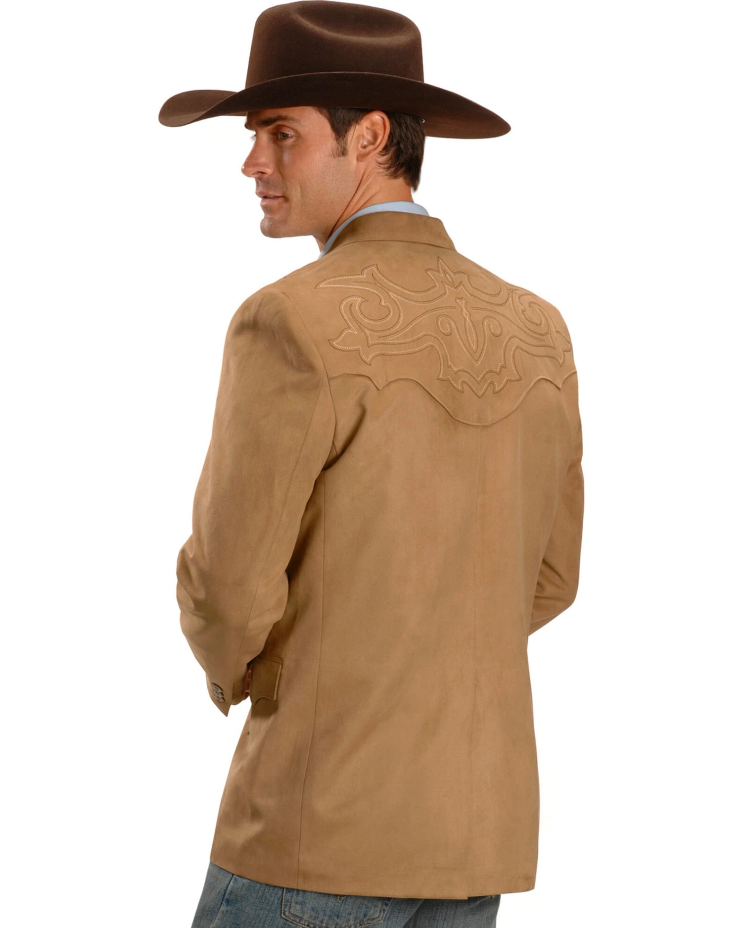 Circle S Men's Embroidered Micro-Suede Sportcoat 3 Circle S Men's Embroidered Micro-Suede Sportcoat - Image 3