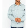 Hawx Men's Twill Pearl Snap Long Sleeve Western Work Shirt - Tall 