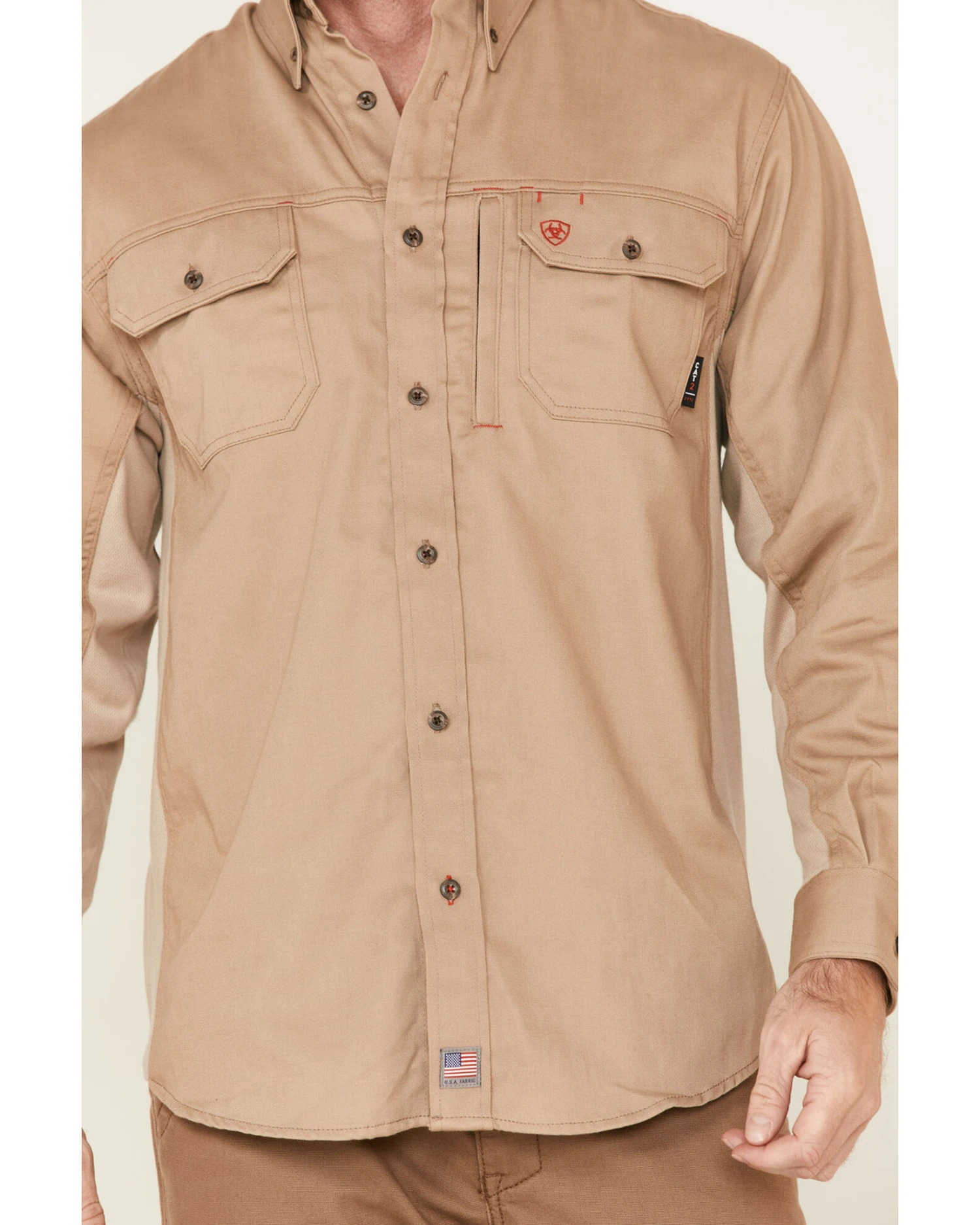 Ariat Men's FR Solid Vent Long Sleeve Work Shirt 3 Ariat Men's FR Solid Vent Long Sleeve Work Shirt - Image 3