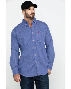Ariat Men's FR Cobalt Print Liberty Long Sleeve Work Shirt - TallÂ