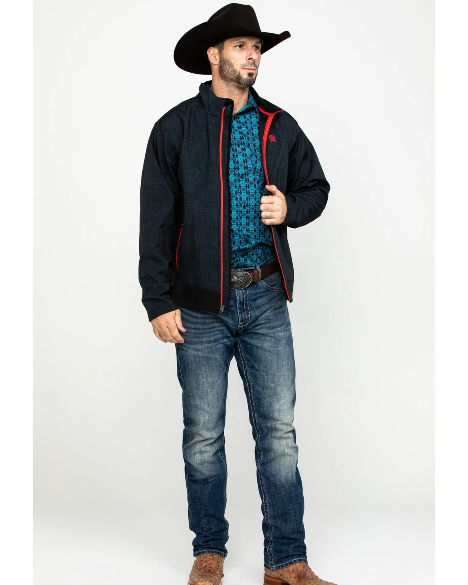 Cinch Men's Dark Gray Zip-Front Bonded Softshell Jacket 6 Cinch Men's Dark Gray Zip-Front Bonded Softshell Jacket - Image 6