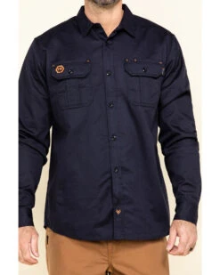 Hawx Men's FR Long Sleeve Button-Down Work Shirt -Western Denim Store 2000284655 410 P4