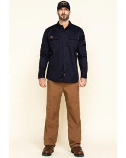 Hawx Men's FR Long Sleeve Button-Down Work Shirt -Western Denim Store 2000284655 410 P6