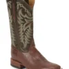 Justin Men's Pascoe Kango Smooth Ostrich Western Boots - Broad Square Toe
