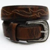 Cody James Men's Orange Stitched Belt