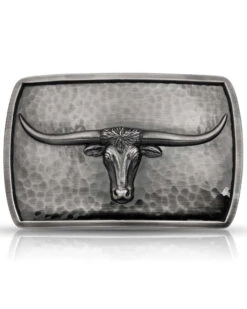 Montana Silversmiths Men's River Rock Cascade Longhorn Buckle