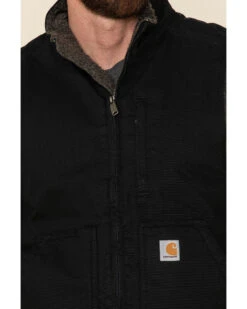 Carhartt Men's Washed Duck Sherpa Lined Mock Neck Work Vest  -Western Denim Store 2000323105 001 P4
