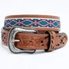 Cody James Men's Multicolor Cross Stitch Western Belt