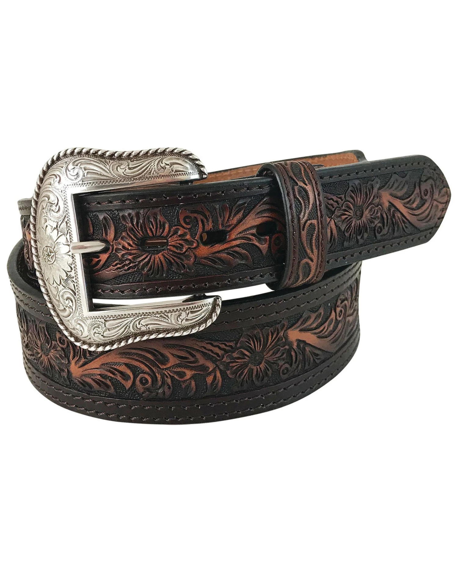 Roper Men's Floral Strap Western Belt 1 Roper Men's Floral Strap Western Belt