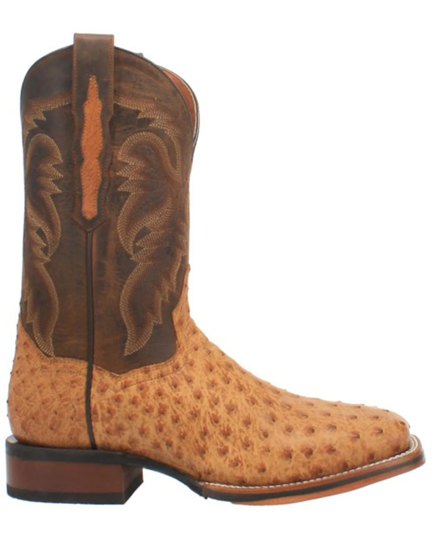 Dan Post Men's Kershaw Exotic Ostrich Skin Western Boots - Broad Square Toe 2 Dan Post Men's Kershaw Exotic Ostrich Skin Western Boots - Broad Square Toe - Image 2
