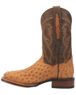 Dan Post Men's Kershaw Exotic Ostrich Skin Western Boots - Broad Square Toe 8 Dan Post Men's Kershaw Exotic Ostrich Skin Western Boots - Broad Square Toe -Western Denim Store 2000337937 280 P3