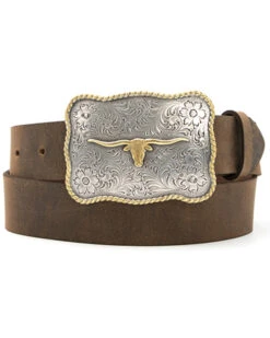 Cody James Men's Scalloped Longhorn Western Belt