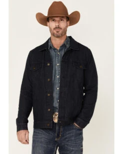 Western Denim Store 21 Cody James Men's Indigo Washed Button Down Unlined Denim JacketÂ