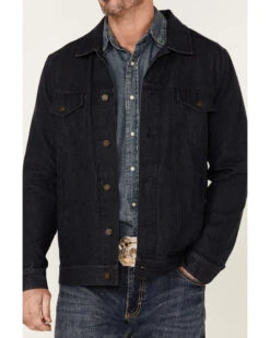 Cody James Men's Indigo Washed Button Down Unlined Denim Jacket  -Western Denim Store 2000343285 402 P3