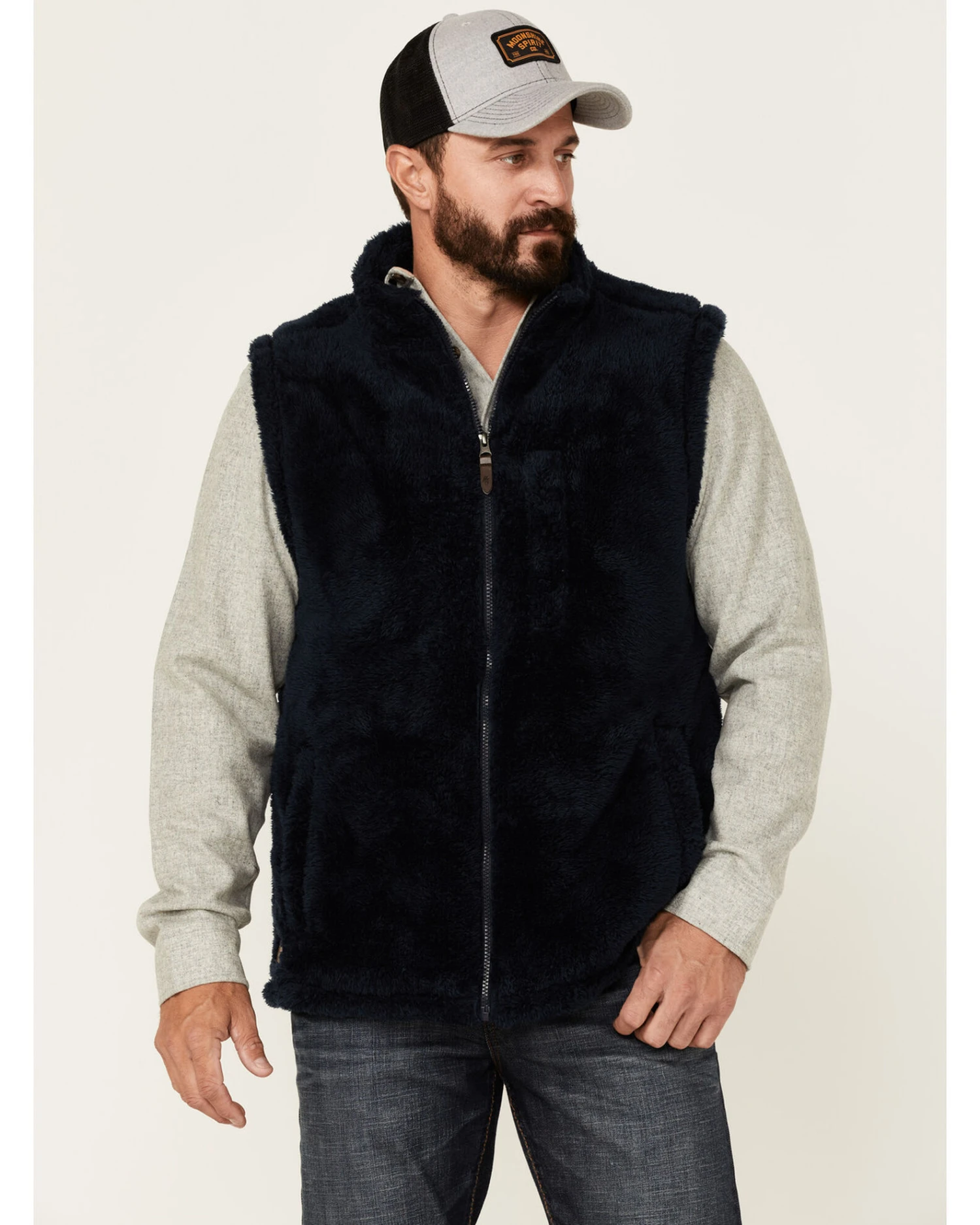 Moonshine Spirit Men's Kern Valley Faux Fur Zip-Front Fleece Vest 1 Moonshine Spirit Men's Kern Valley Faux Fur Zip-Front Fleece Vest