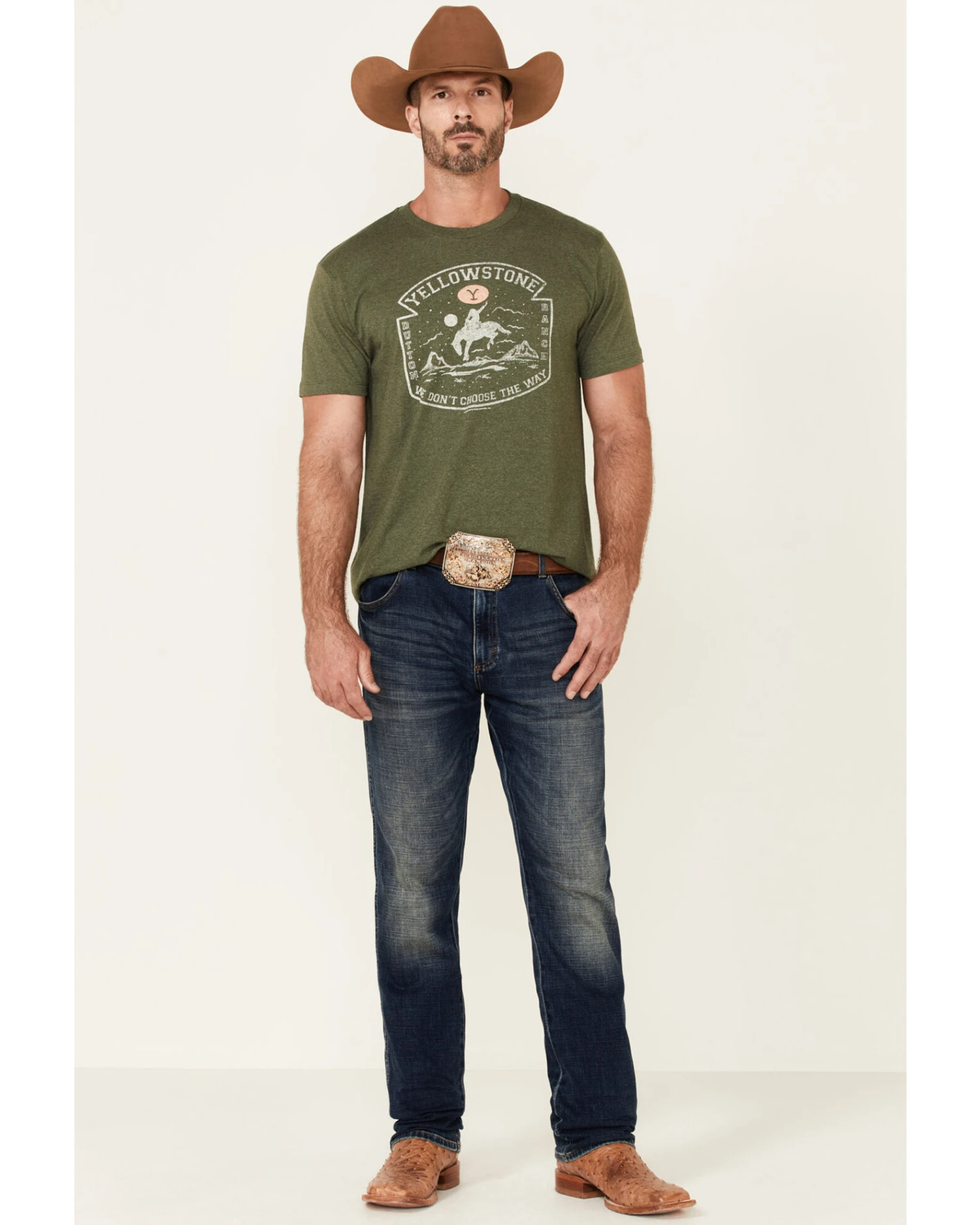 Paramount Network’s Yellowstone Men's Green Home Brand Graphic Short Sleeve T-Shirt 2 Paramount Network’s Yellowstone Men's Green Home Brand Graphic Short Sleeve T-Shirt - Image 2