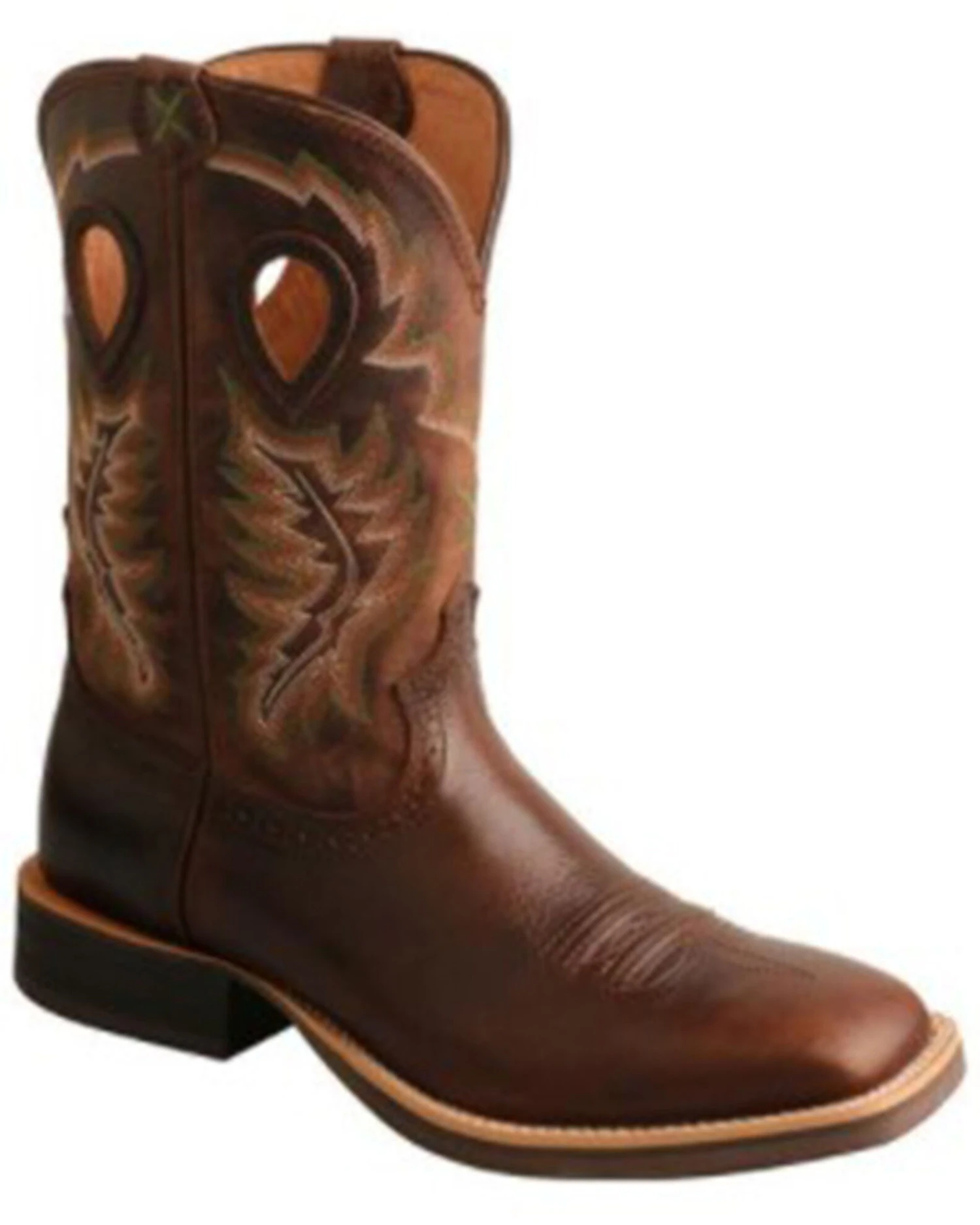 Twisted X Men's Brown Ruff Stock Western Boots - Square Toe 1 Twisted X Men's Brown Ruff Stock Western Boots - Square Toe