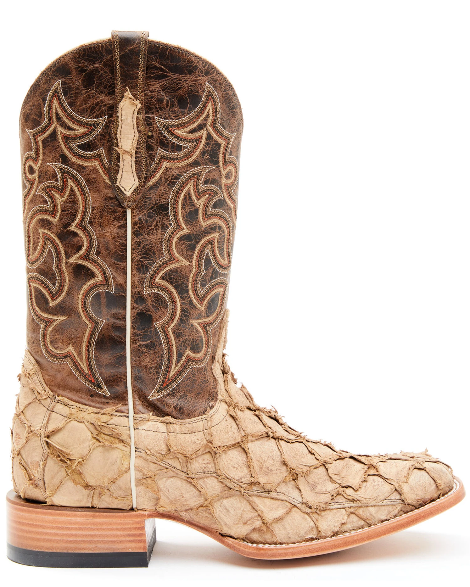 Cody James Men's Exotic Pirarucu Western Boots - Broad Square Toe 2 Cody James Men's Exotic Pirarucu Western Boots - Broad Square Toe - Image 2