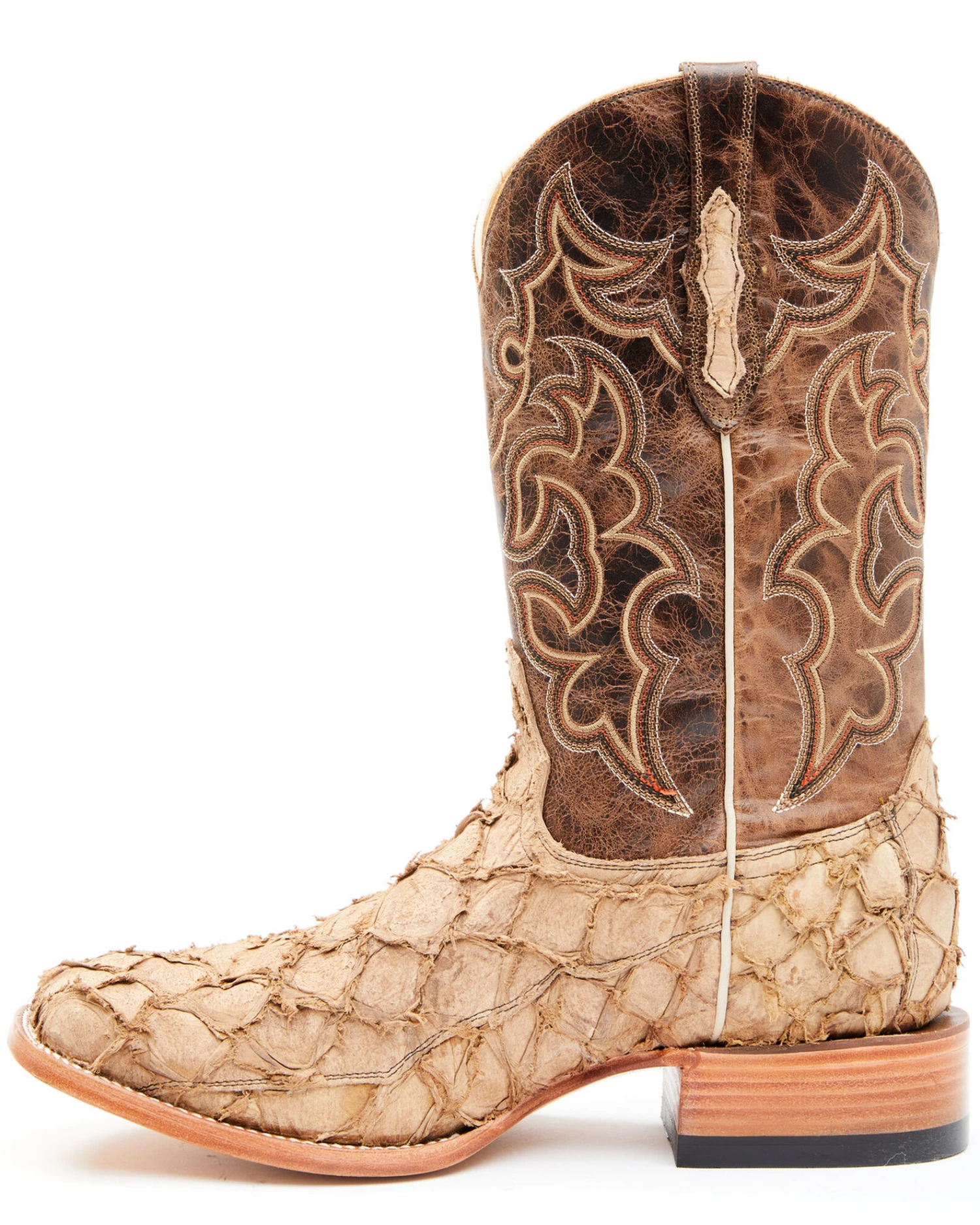 Cody James Men's Exotic Pirarucu Western Boots - Broad Square Toe 3 Cody James Men's Exotic Pirarucu Western Boots - Broad Square Toe - Image 3