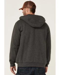 Hawx Men's Charcoal Sherpa-Lined Zip-Front Hooded Work Jacket  -Western Denim Store 2000351914 022 P4