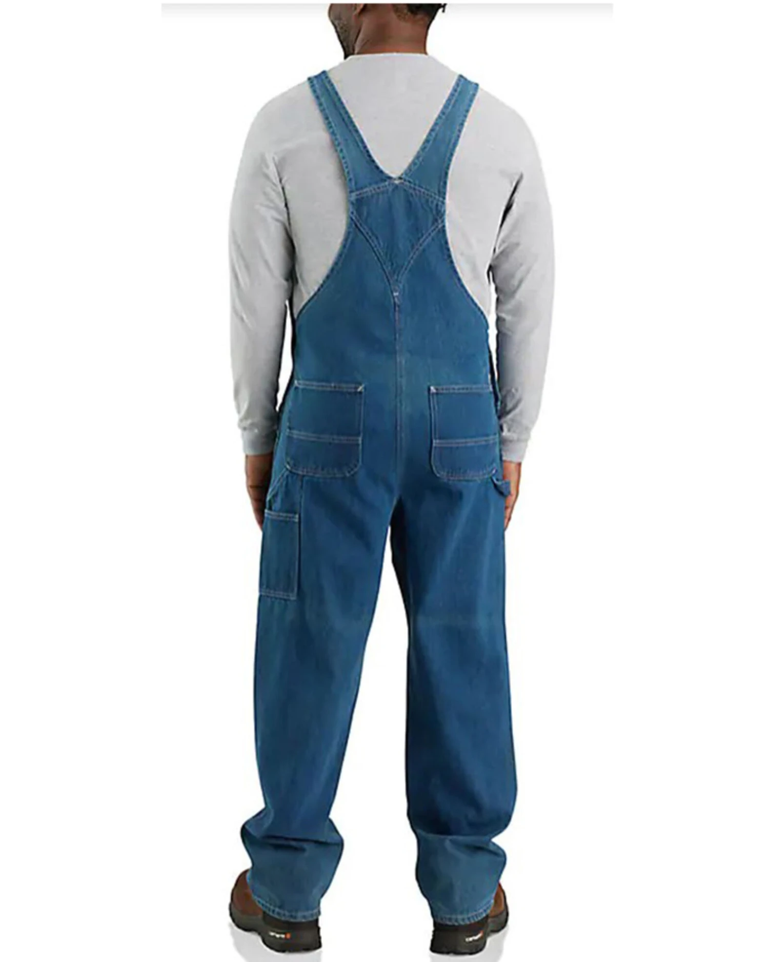 Carhartt Men's Darkstone Loose Fit Denim Bib Overalls 2 Carhartt Men's Darkstone Loose Fit Denim Bib Overalls - Image 2