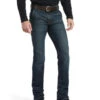 Ariat Men's Rebar M7 McCoy Dark Wash Durastretch Slim Straight Work Jeans 