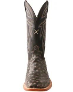 Twisted X Twistex X Men's Ruff Stock Fill-Quill Ostrich Vamp Exotic Western Boot - Broad Square Toe  -Western Denim Store 2000356675 001 P4