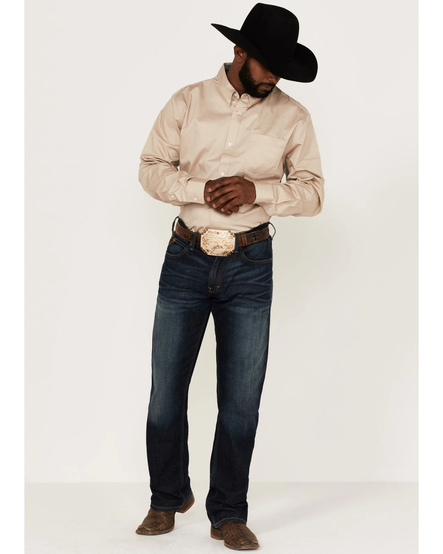 RANK 45 Men's Basic Twill Long Sleeve Button-Down Western Shirt - Tall 2 RANK 45 Men's Basic Twill Long Sleeve Button-Down Western Shirt - Tall - Image 2